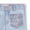 Jeansbroek denim studs straightlook