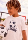 T-shirt korte mouwen met "league" applicatie