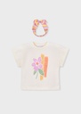 T-shirt korte mouwen met haarband set