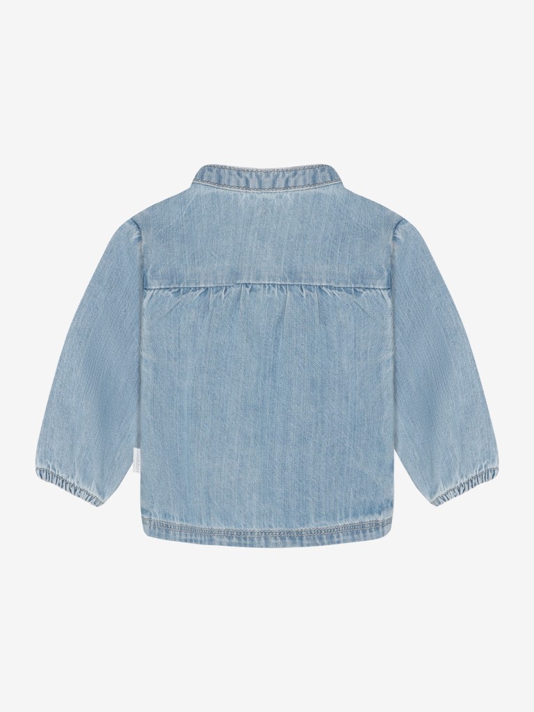 Blouse lange mouwen denim softgather