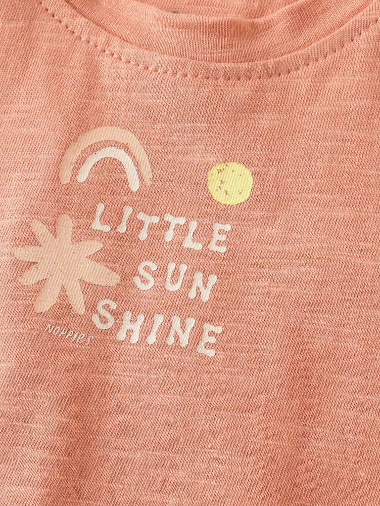 T‑shirt korte mouwen slub funprint