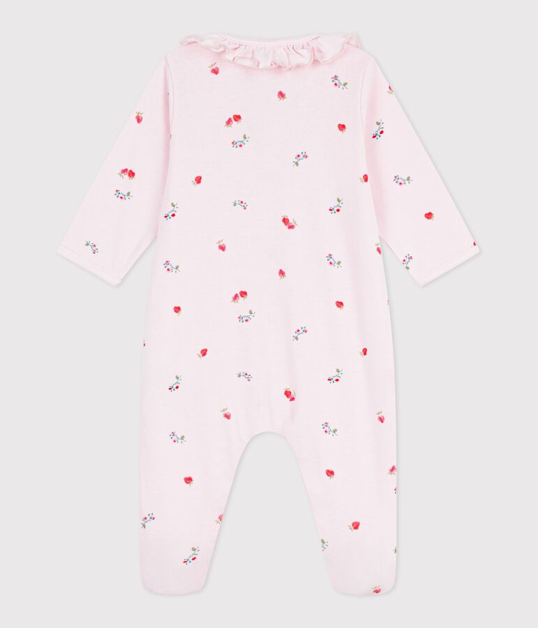 Pyjama in katoen met bloemenkraag