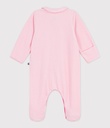 Pyjama in effen velours met kraag