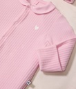 Pyjama in effen velours met kraag