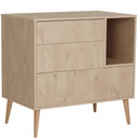 Bed + commode + kast (natural oak) - toonzaalmodel (enkel afhaling)