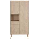 Bed + commode + kast (natural oak) - toonzaalmodel (enkel afhaling)