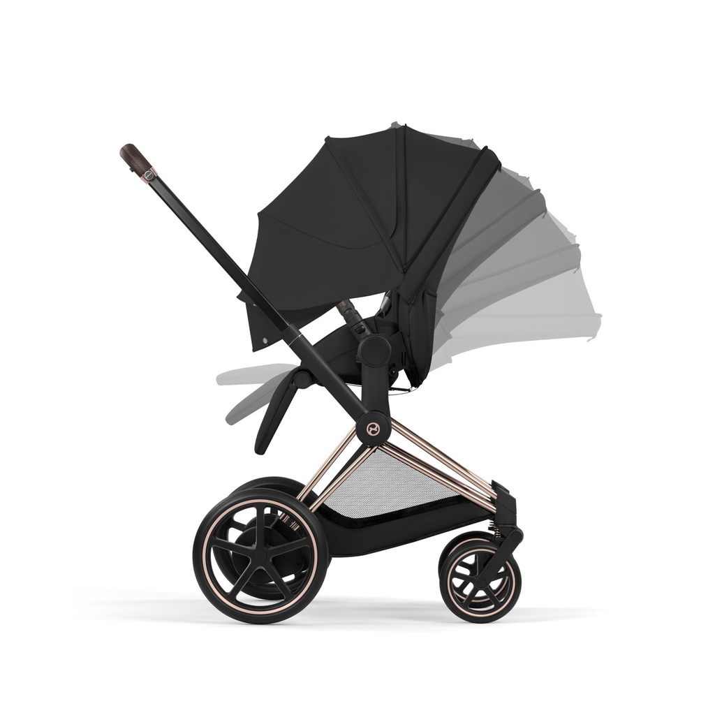 Kinderwagen set e-Priam comfort rosegold (incl. draagmand  en buggyzit)