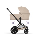 Kinderwagen set e-Priam comfort matt black (incl. draagmand  en buggyzit)