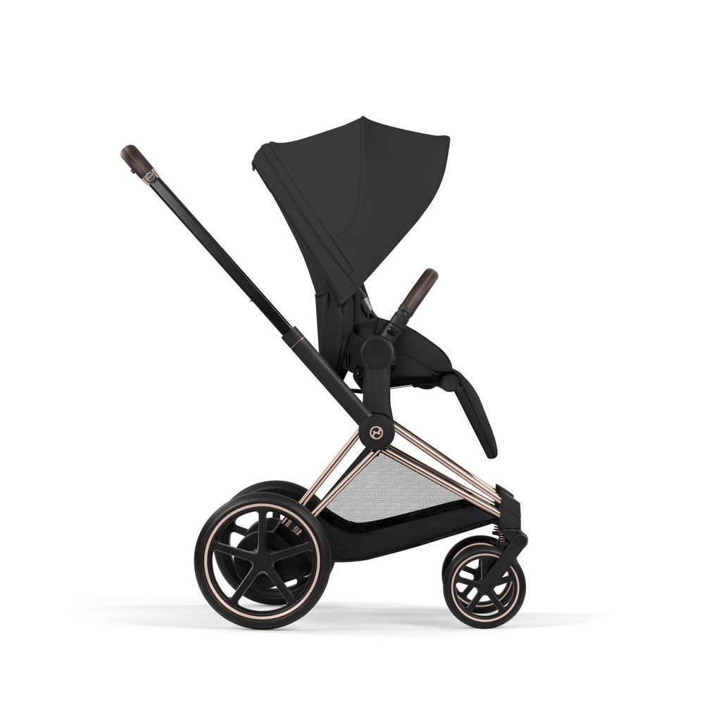 Kinderwagen set e-Priam comfort rosegold (incl. draagmand  en buggyzit)