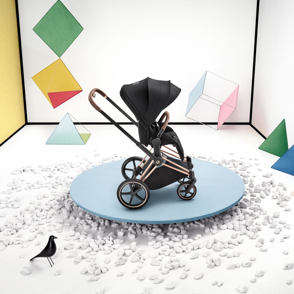 Kinderwagen set Priam comfort rosegold (incl. draagmand  en buggyzit)