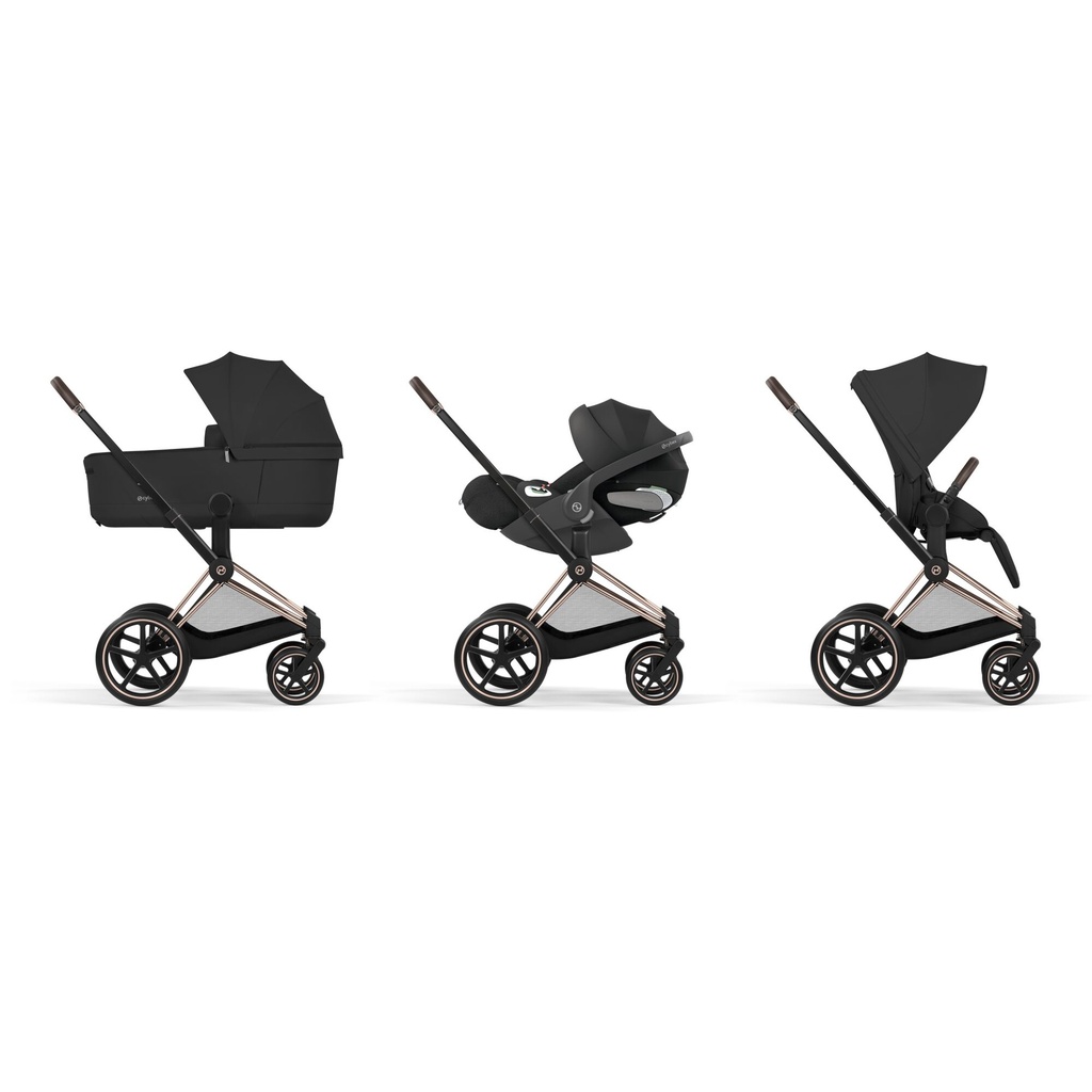 Kinderwagen set Priam comfort rosegold (incl. draagmand  en buggyzit)