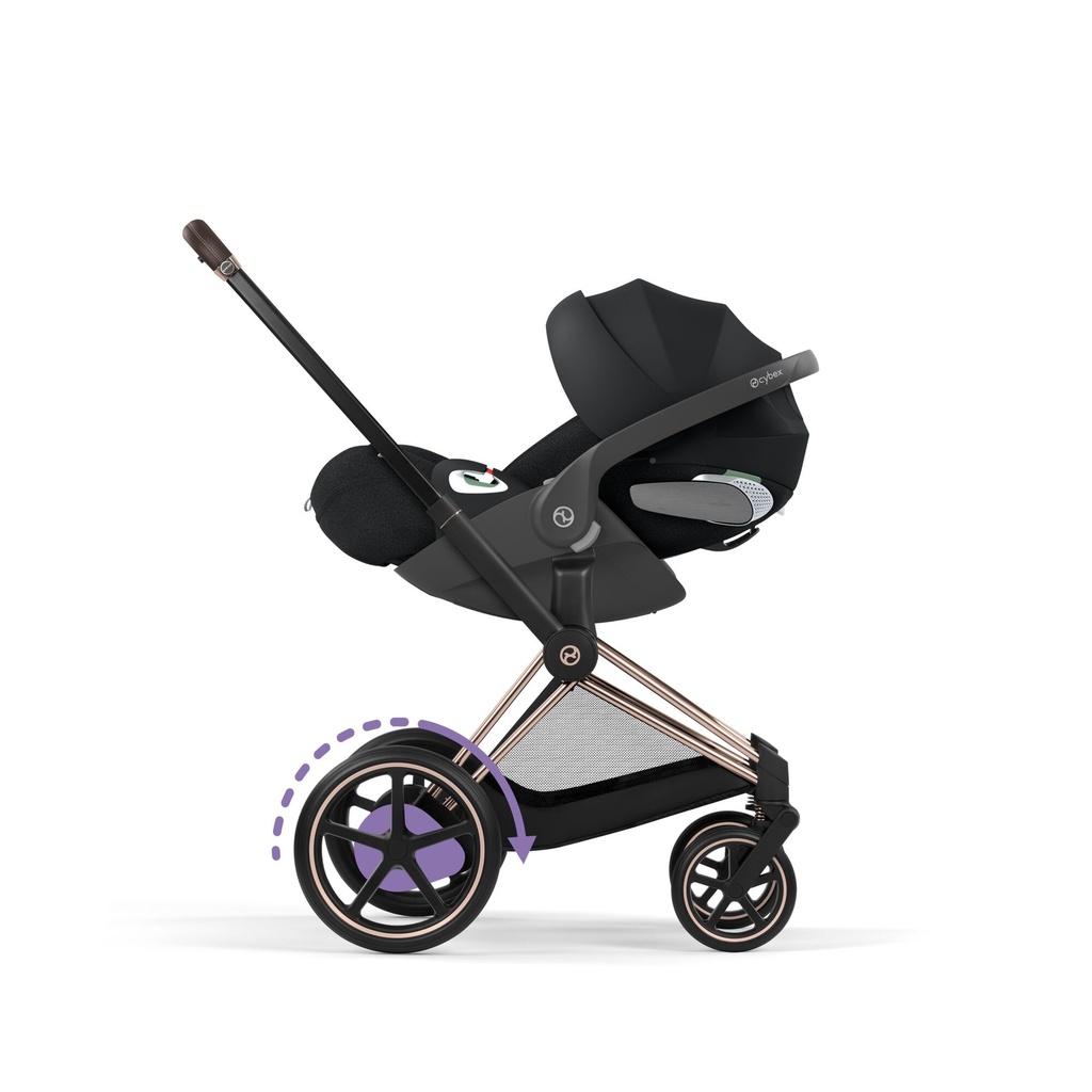 Kinderwagen set e-Priam comfort rosegold (incl. draagmand  en buggyzit)
