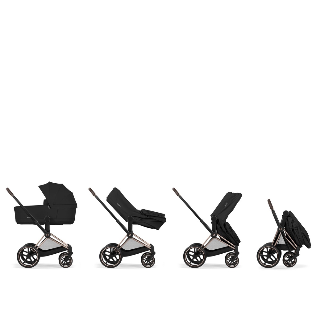 Kinderwagen set Priam comfort rosegold (incl. draagmand  en buggyzit)