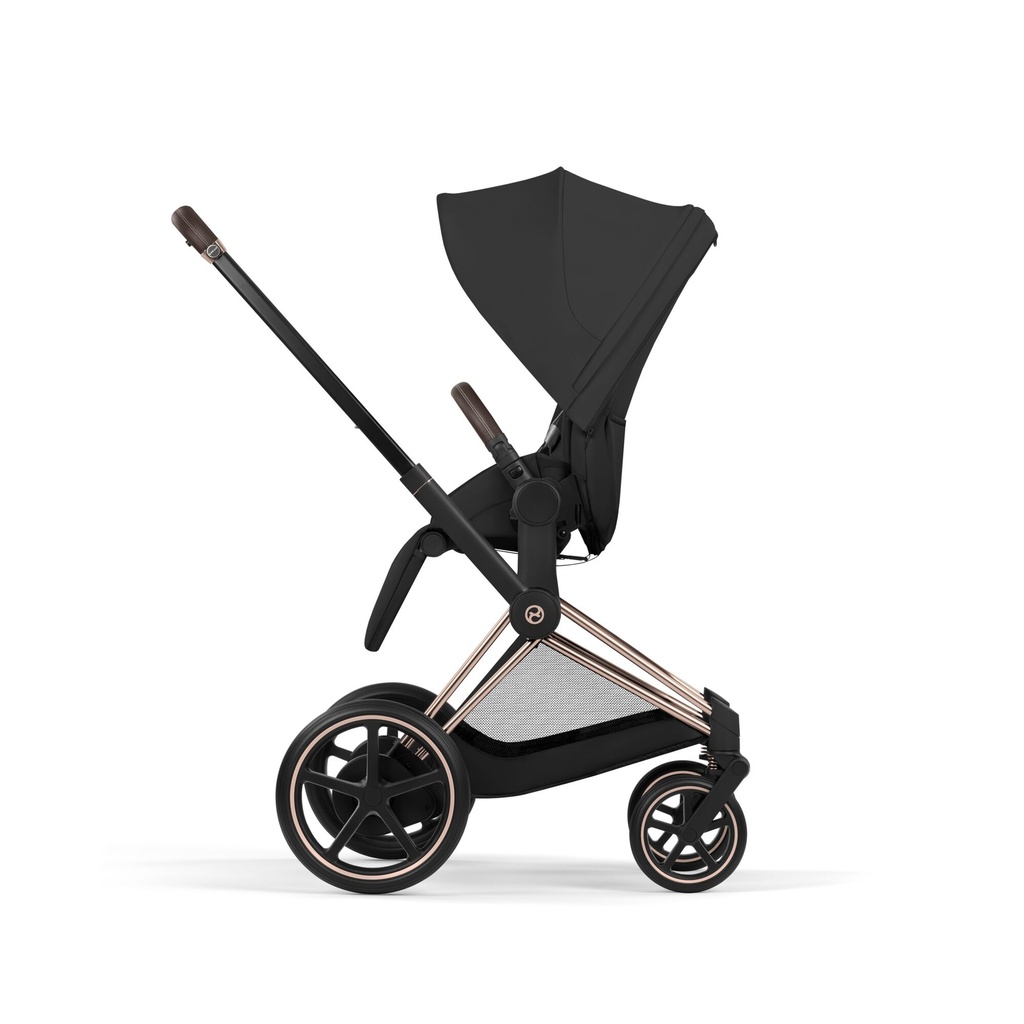 Kinderwagen set e-Priam comfort rosegold (incl. draagmand  en buggyzit)