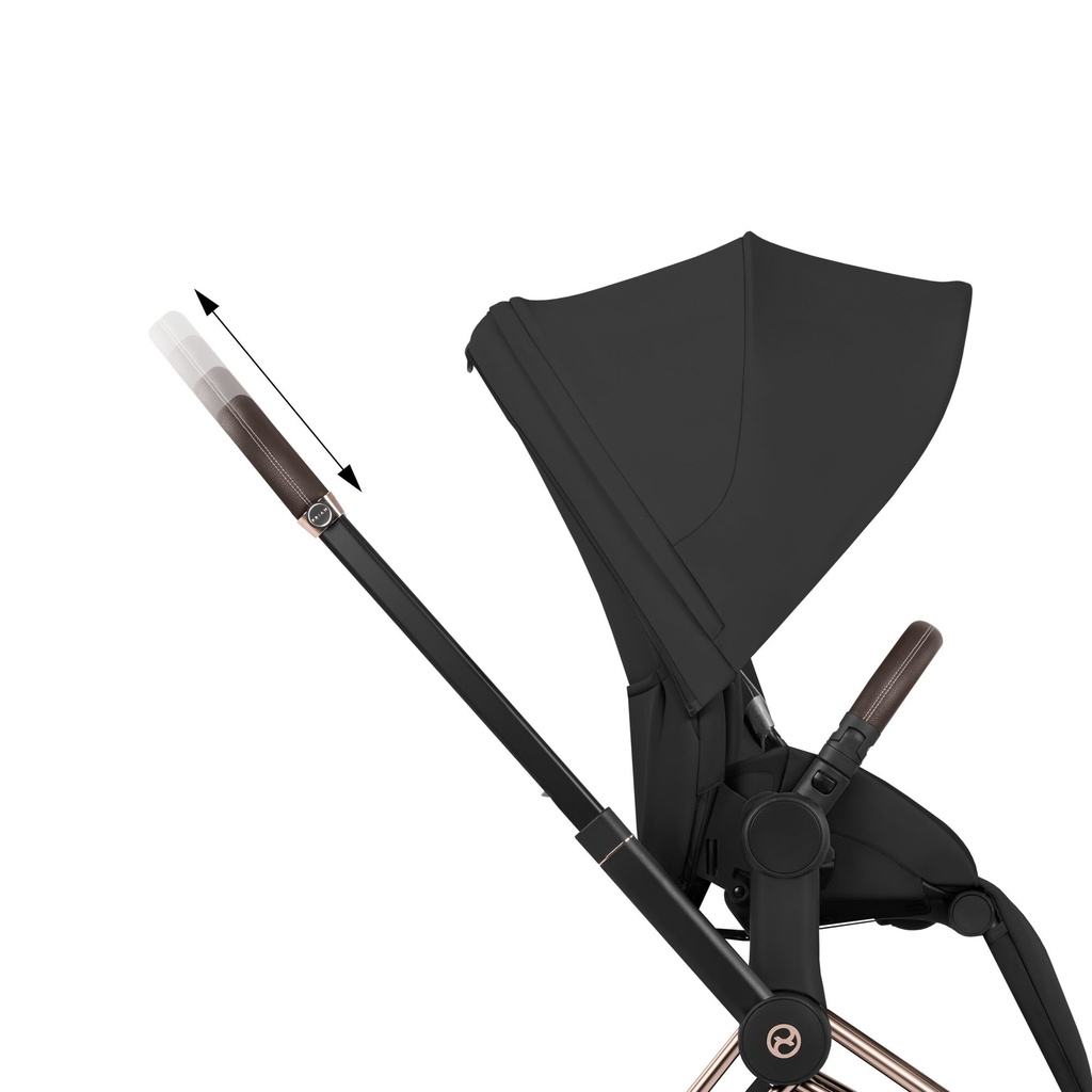 Kinderwagen set Priam comfort matt black (incl. draagmand  en buggyzit)
