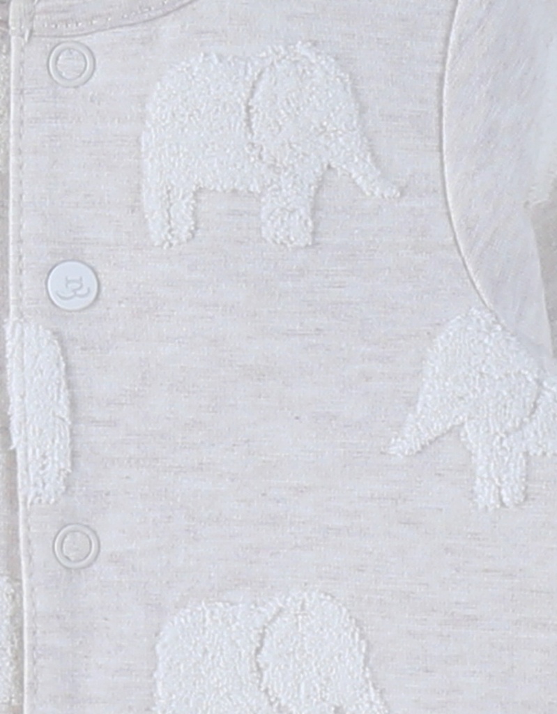 Pyjama met kleine reliëf-olifantjes, jacquard katoen
