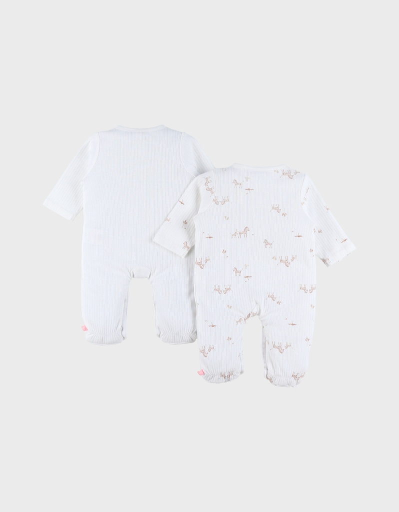 Pyjama baby zebra jersey (2 stuks)