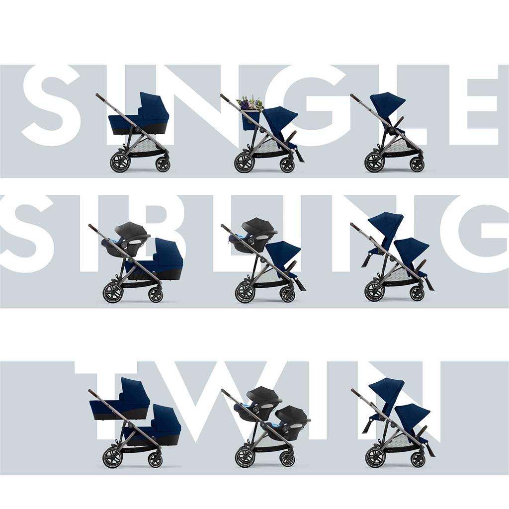*Kinderwagen Gazelle S (zwart frame)