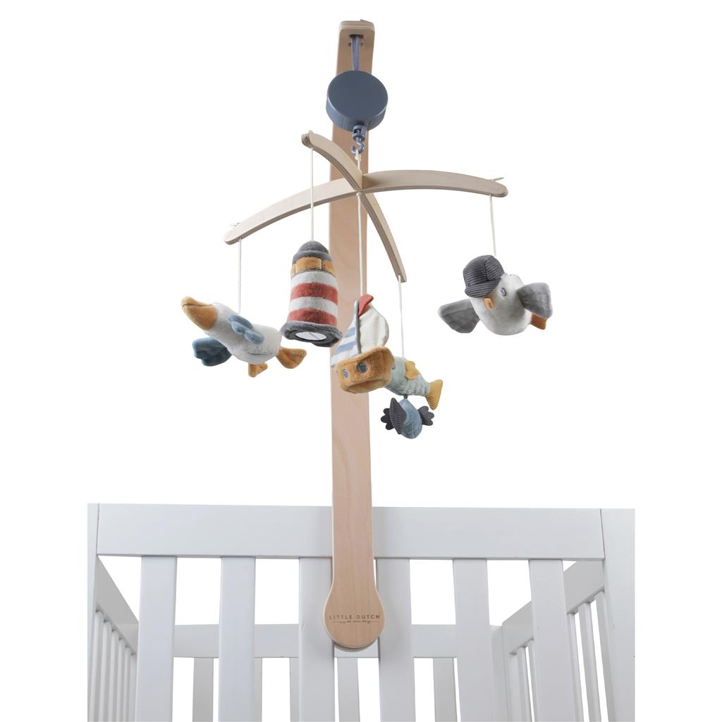Houten muziekmobiel sailors bay