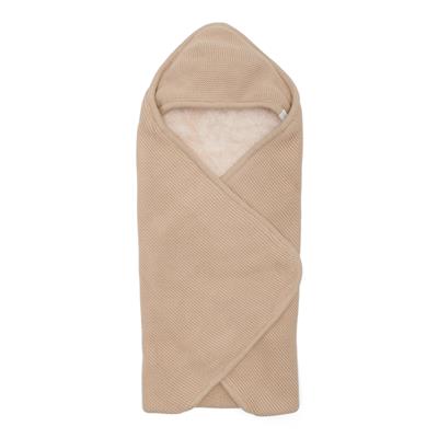 Gebreide omslagdoek Beige