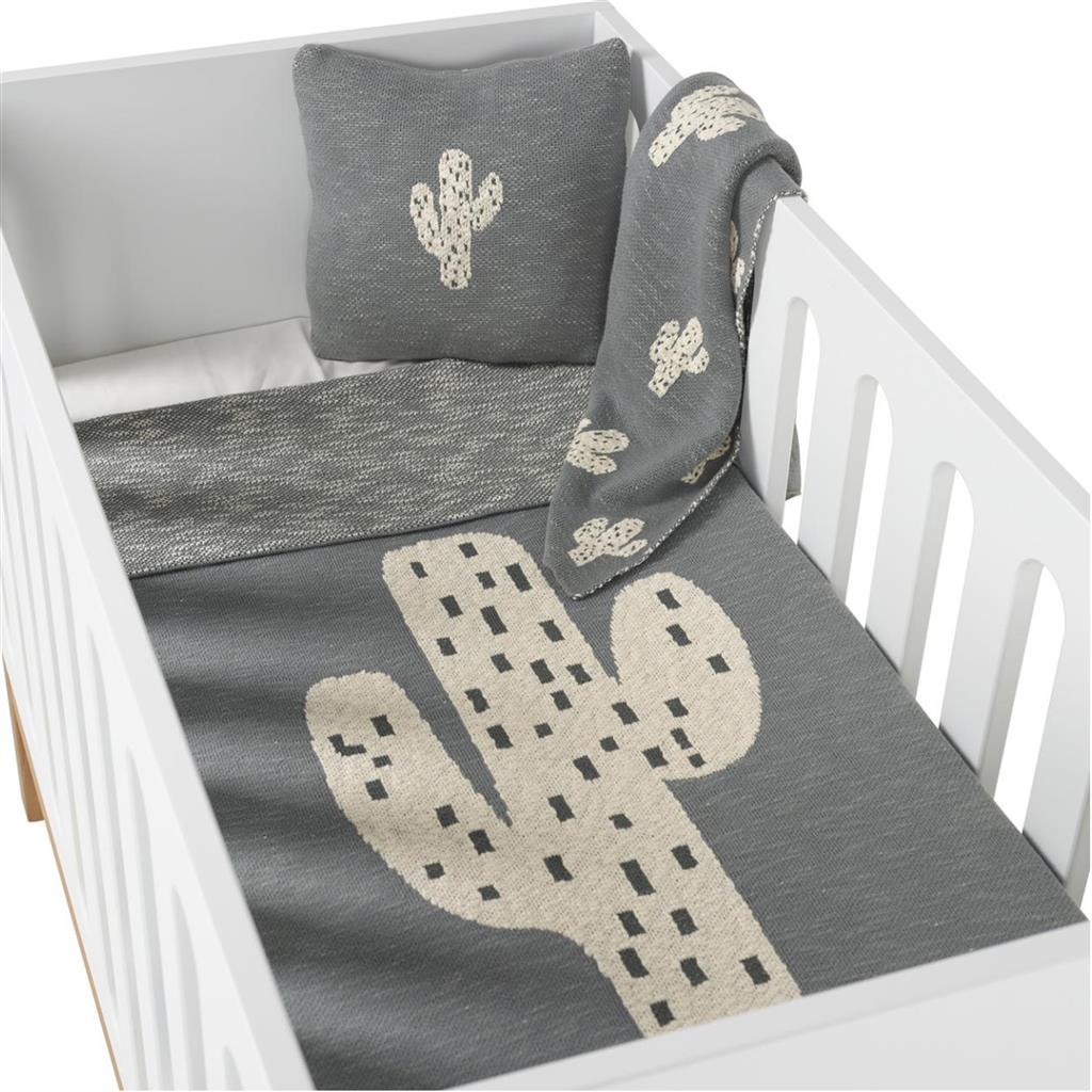 Dekentje bed tricot cactus