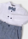 Set: hemd met strik en korte broek