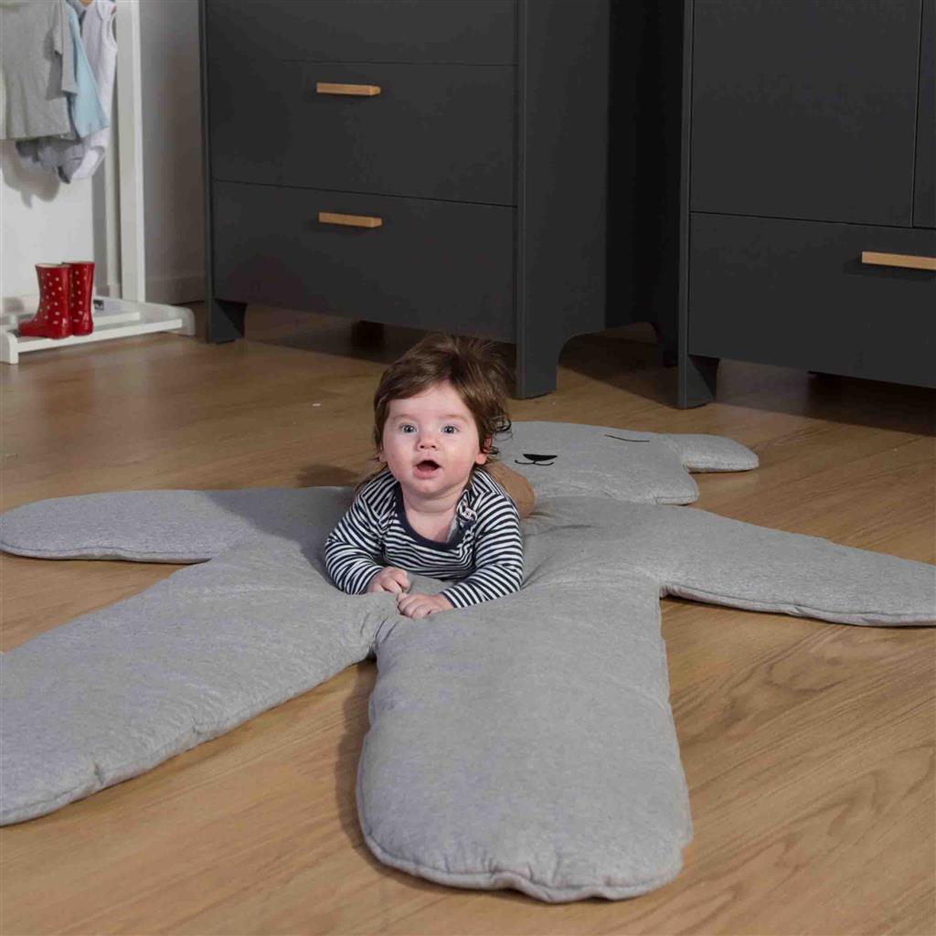*Speelmat 150cm teddy bear (jersey grey)