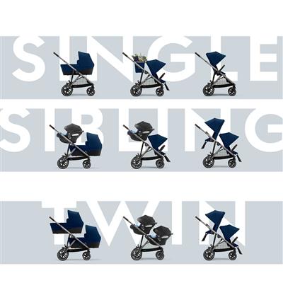 *Kinderwagen Gazelle S (zwart frame)