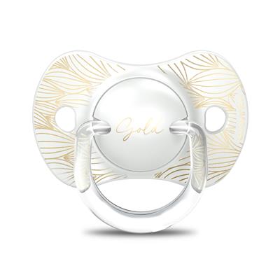 Fopspeen 0-6m (sil,rever) gold