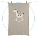 *Dekentje bed tricot rocking horse