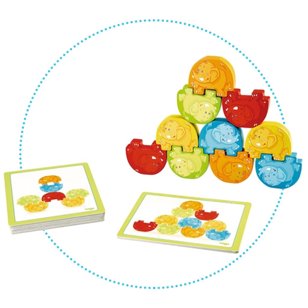Stacking game wobble elephants