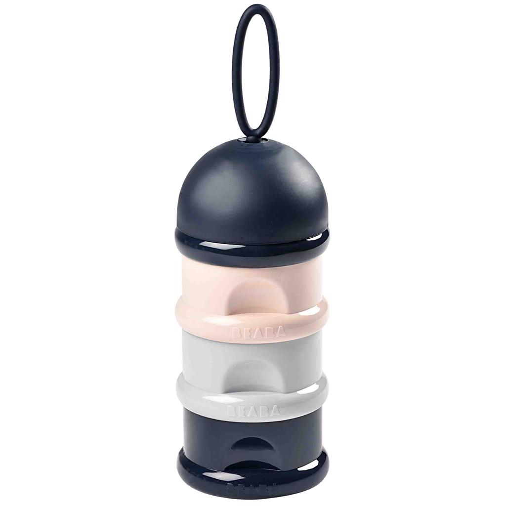 Powdered milk dispensing box stackable
