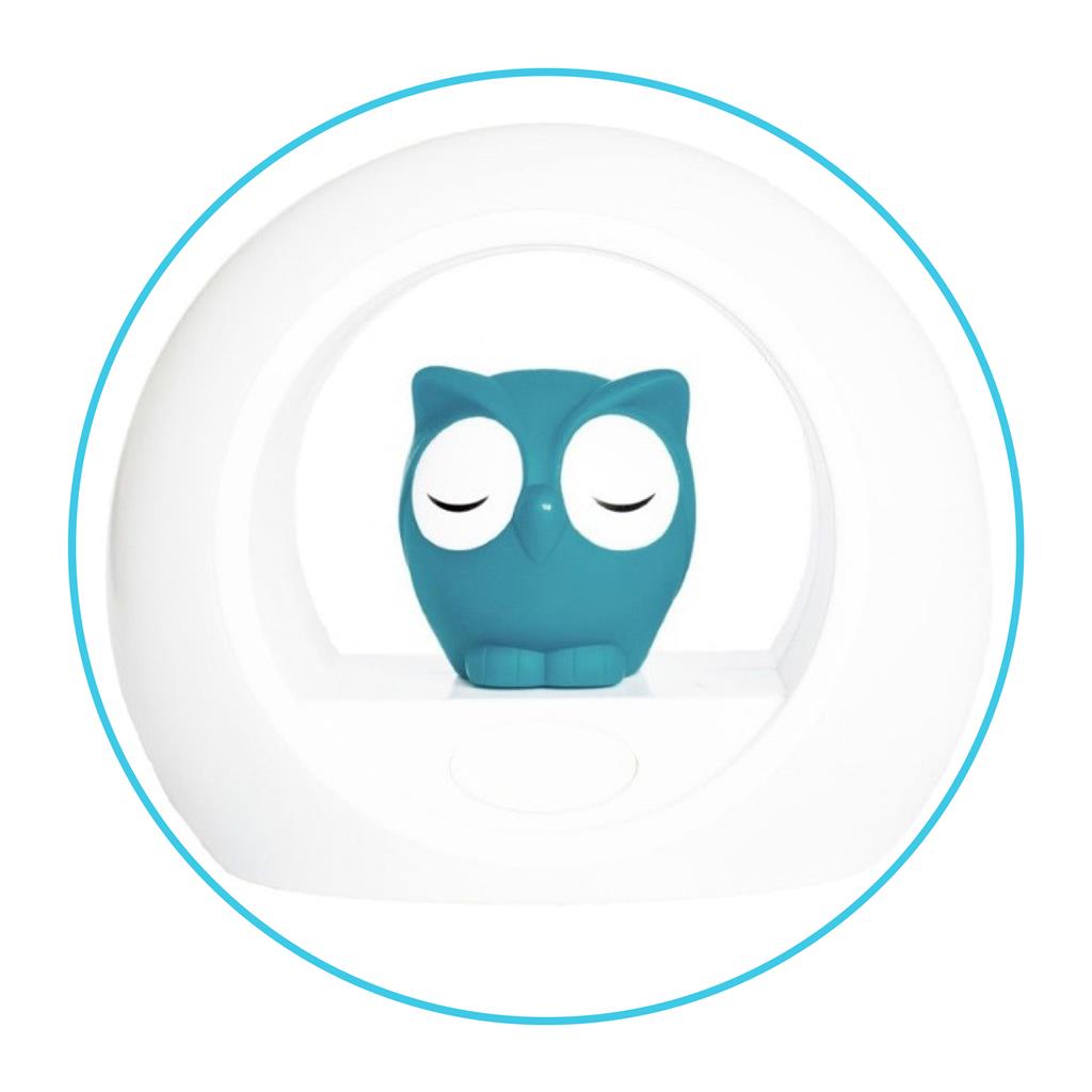 Veilleuse hibou bleu