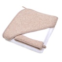 Serviette de bain + gant de toilette chevron light camel