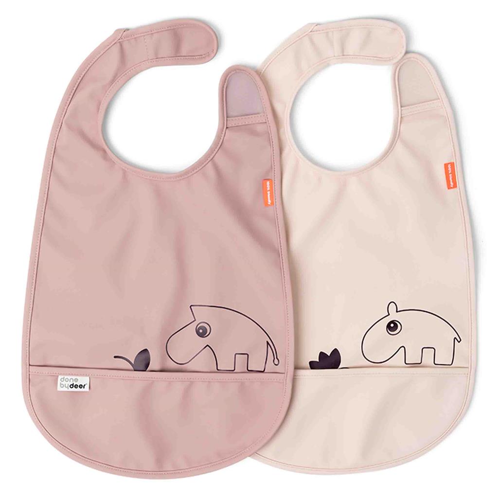Bavoir (2 pièces, velcro) amis des cerfs