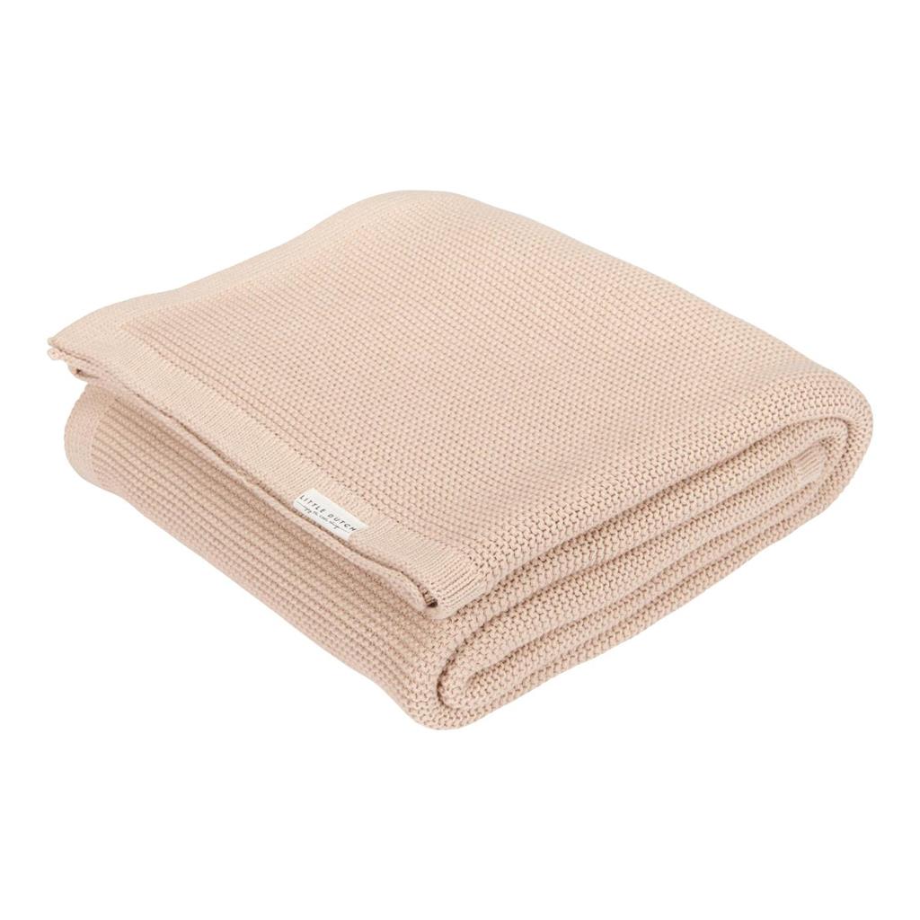 Knitted Crib Blanket Beige