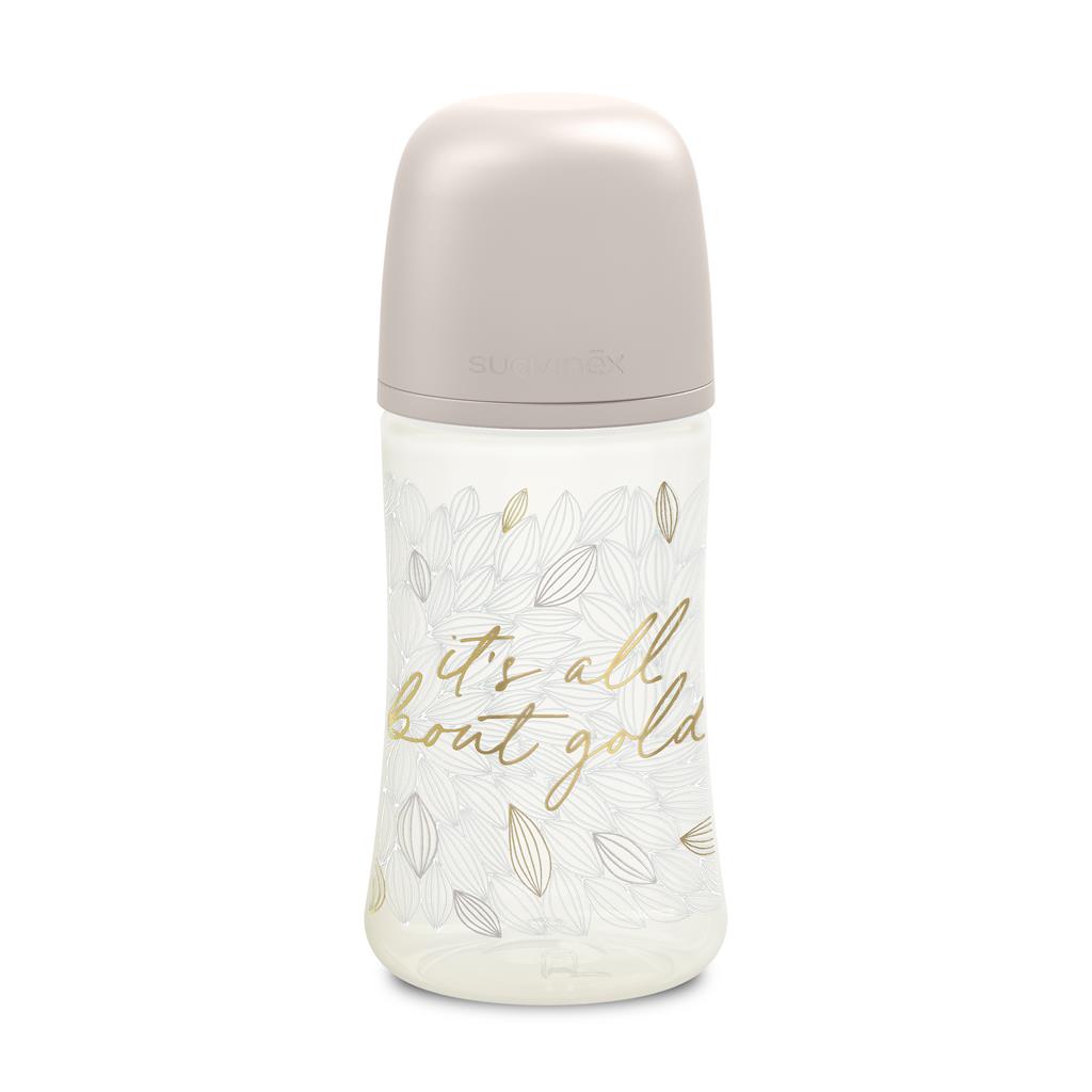 * Suction bottle 270ml (sil., slow flow) gold