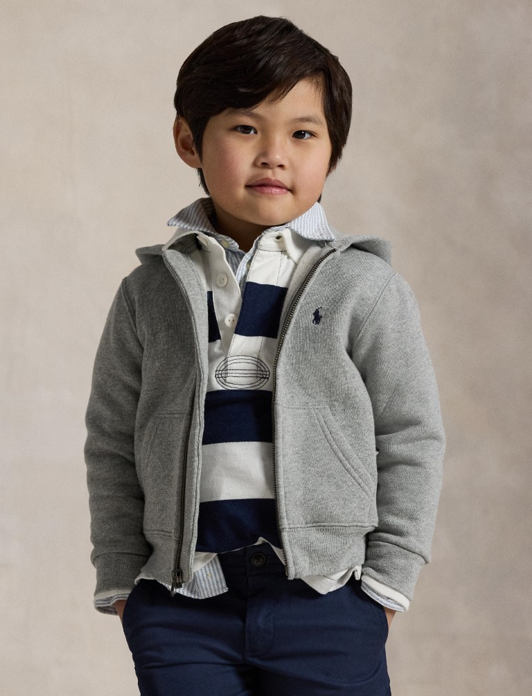 Sweater hooded met rits (2j-4j)