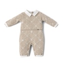Baby suit with collar signature