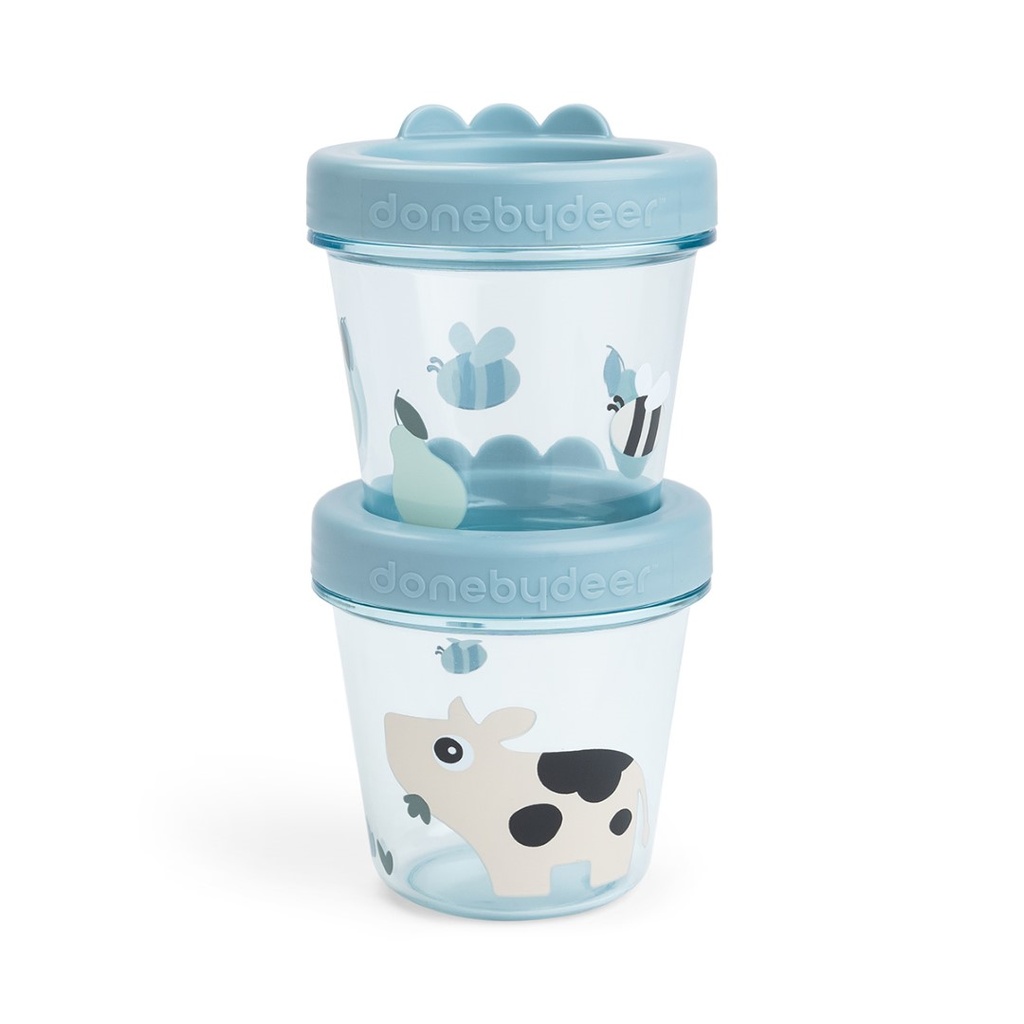 Bewaarpotjes babyvoeding (2 stuks) Tiny farm