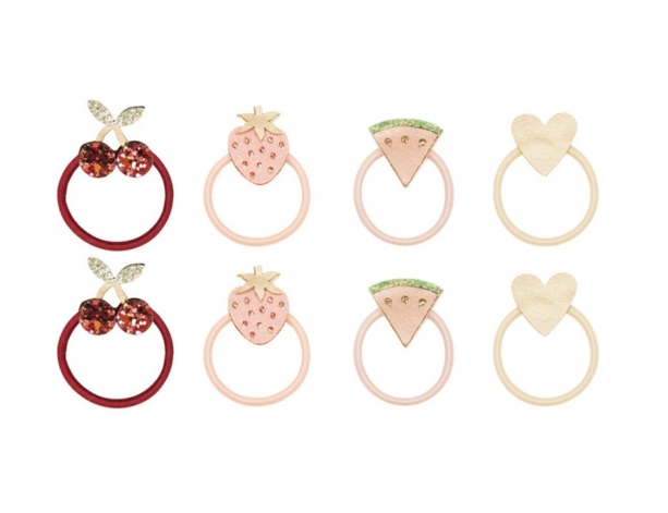 Haarelastiek fruit mini (8 stuk)