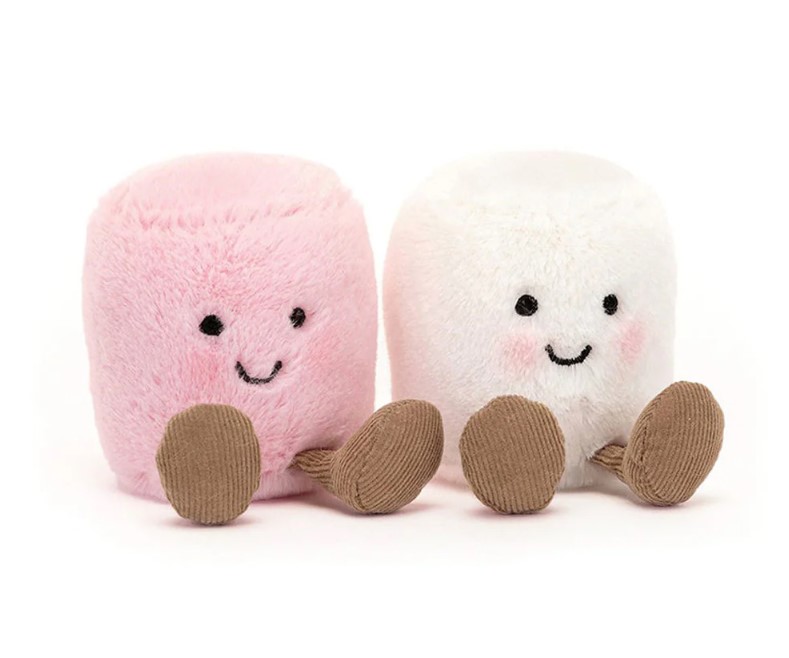 Knuffel Amuseables roze en witte marshmallows