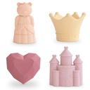 Badset prinses – siliconen badspeelgoed (4 stuks)