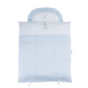 Donsovertrek wieg 80x70cm + sloop (Blue Garden Party)