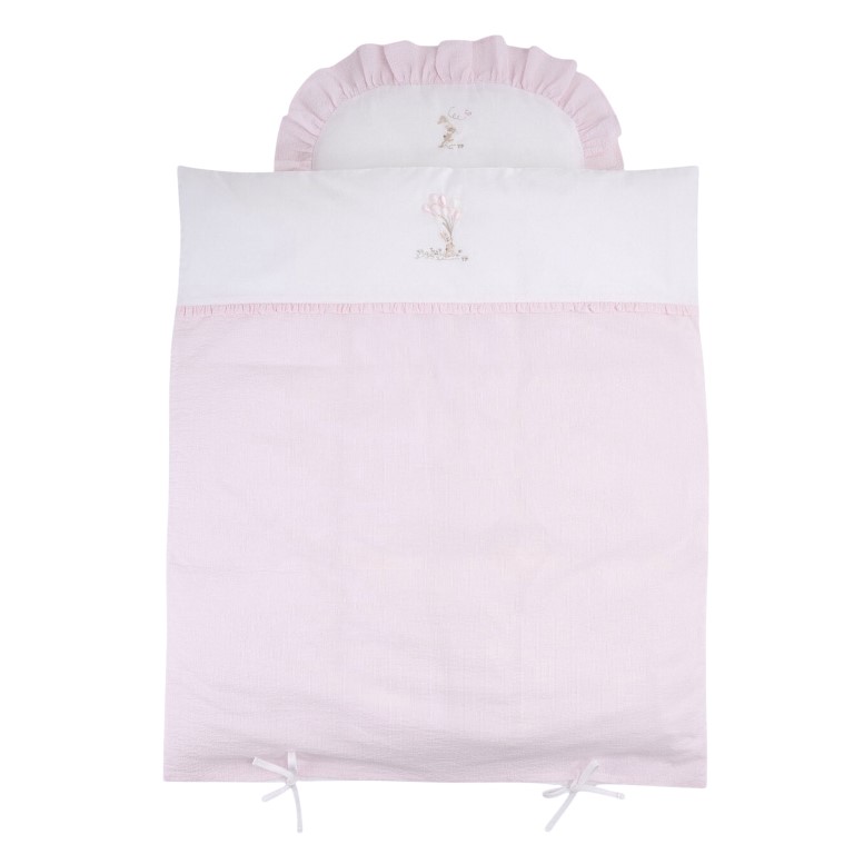 Donsovertrek park/wieg (80x70cm) + sloop Pink Garden Party