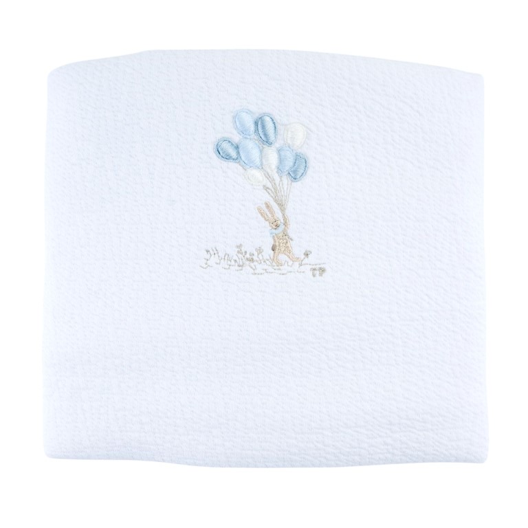 Rieten reiswieg + aankleding (Blue Garden Party)