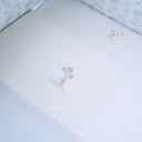 Donsovertrek bed en sloop (100x135cm) (Blue Garden Party)