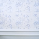 Behangpapier Blue Garden Party