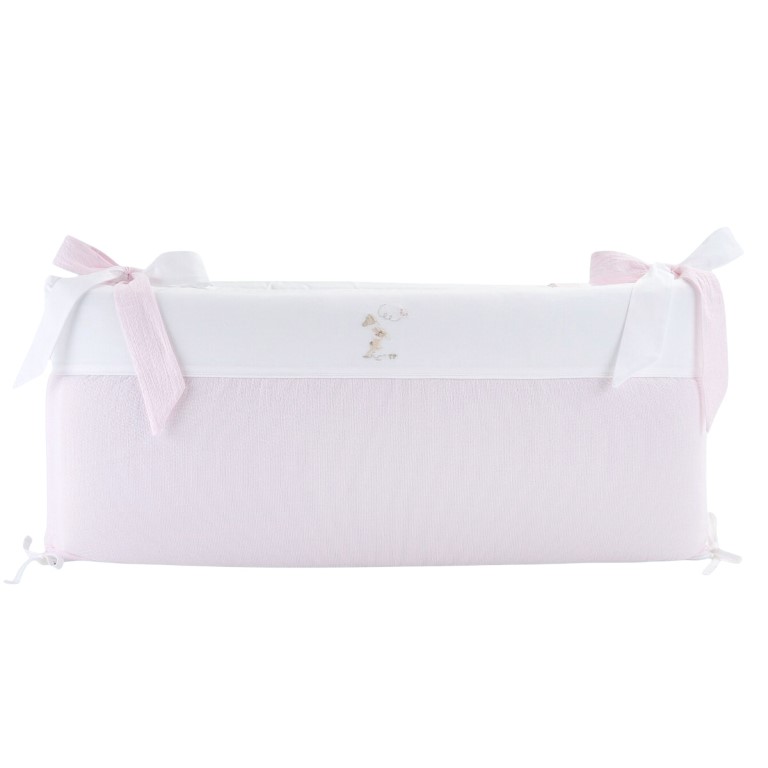 Bedbeschermer 60cm – katoen (60x60x60cm) H:30cm Pink Garden Party