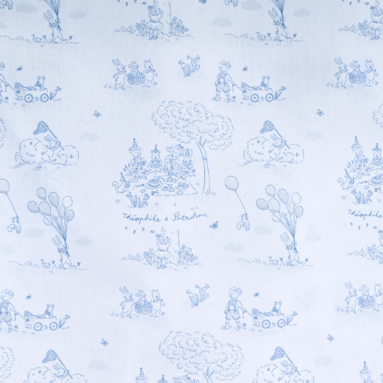 Tote bag  - gewatteerd (Blue Garden Party)